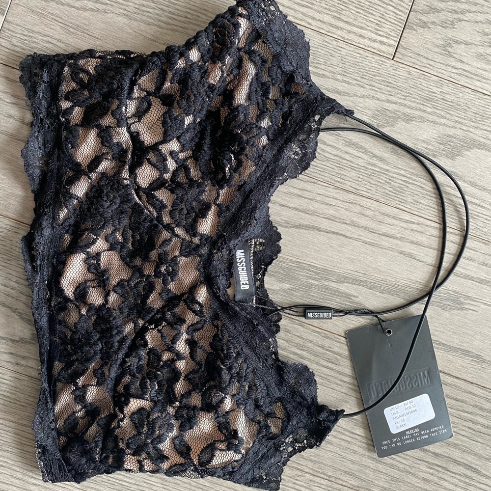 Brand new missguided bralette crop top sexy club M